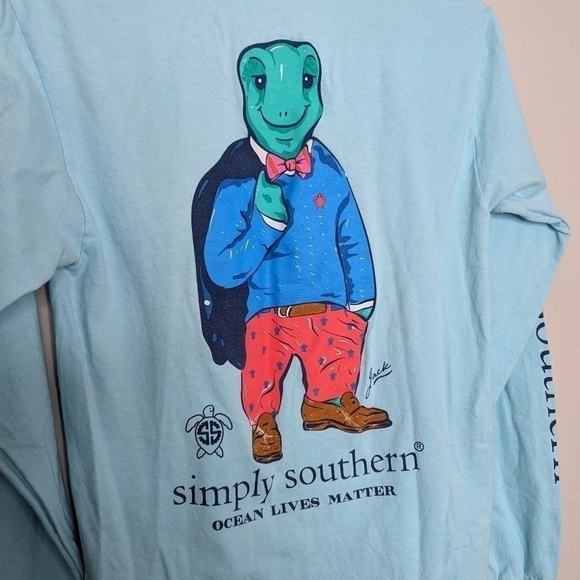 Simply Southern Turtle Ocean Conservation Long Sleeve Shirt S Small - Picture 3 of 7